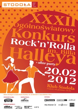 Plakat XXXII Ogólnoświatowego Konkursu Rock'n'Rolla im. Billa Haley'a