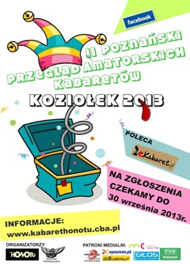 Plakat przeglądu kabaretów Koziołek 2013