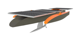 WUT Solar Boat - wizualizacja